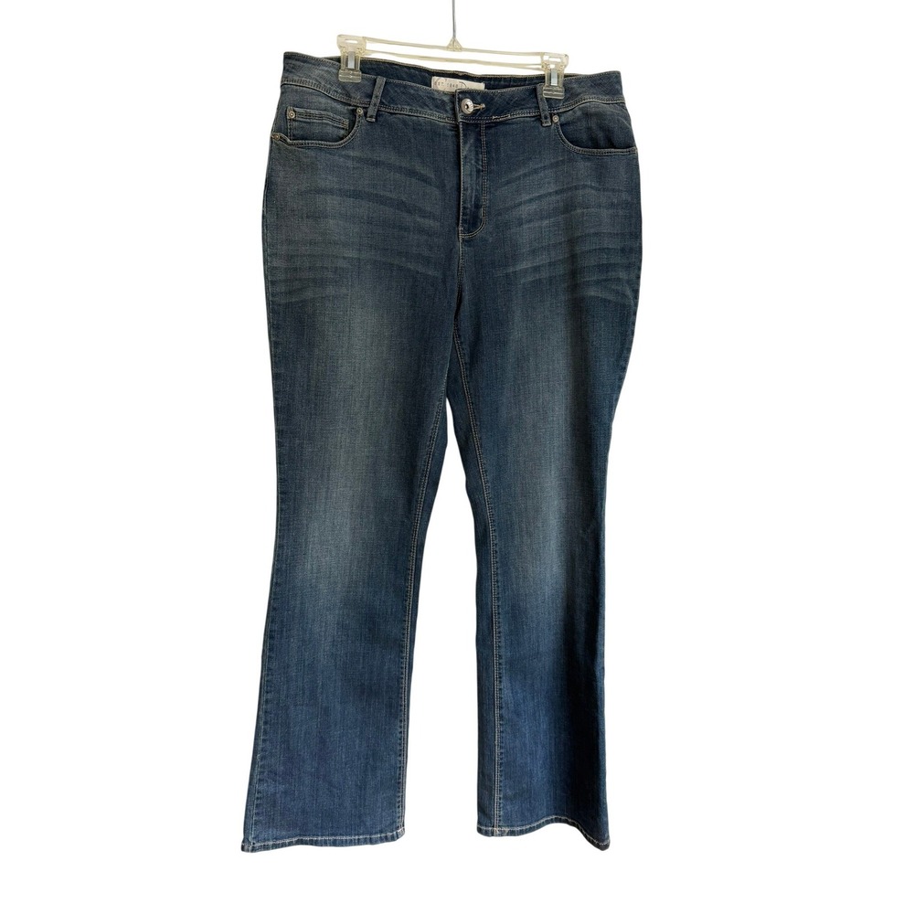 Est. 1946 Denim Womens Medium Wash Bootcut Stretch Jeans Size 16 Contemporary